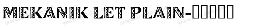 Mekanik LET Plain字体转换